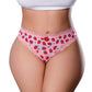 Sweet Treats Crotchless Thong w/Wicked Sensual Care Strawberry Lube - Pink QN