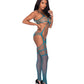 Seamless Bandeau Top Catsuit w/Toe Loops Turquoise O/S