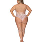 Seabreeze Strappy Back Teddy w/Snap Crotch Blush 2X