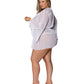 Modern Romance Flowing Short Robe White 2X