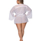 Modern Romance Flowing Short Robe White 2X