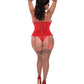 Ooh La Lace Bustier & Panty Red  QN