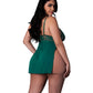 Evermore Babydoll w/Cheeky Panty 2 pc Set - Emerald QN