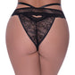 Ooh La Lace Peek-A-Boo Cheeky Panty Black QN