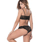 Lace Rouched Top and Panty Black LG