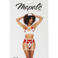 3 pc Nurse Underwire Top, Open Back Bottom w/Attached Garterbelt, & Head Piece Red/Wht