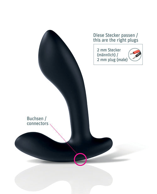 Mystim Flexing Flavio eStim Silicone Prostate Stimulator - Black