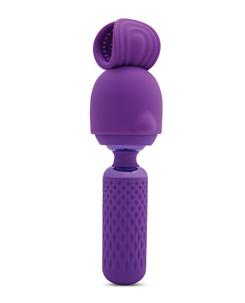 Nu Sensuelle Harlow Mini Wand w/Masturbator Attachment - Purple