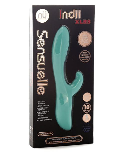 Nu Sensuelle Indii Rabbit Vibrator | XLR8 Turbo Boost Clit Vibrator | Electric Blue G Spot Vibrator | Best Vibrator for Women