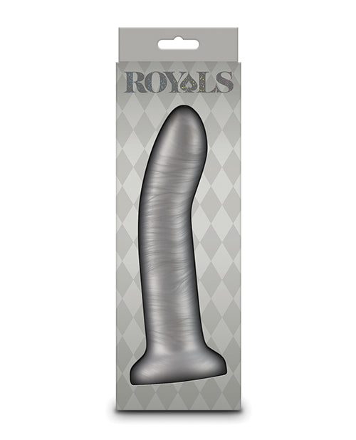 Royals 7" Big Dildo | Charlie Curved Realistic Dildo | Metallic Champagne Suction Cup Dildo