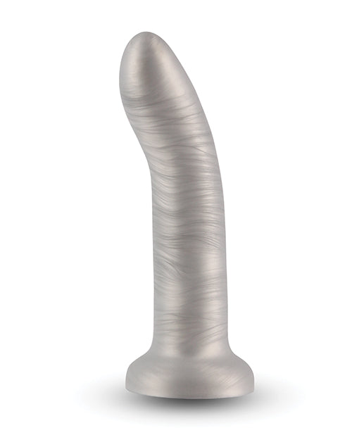 Royals 7" Big Dildo | Charlie Curved Realistic Dildo | Metallic Champagne Suction Cup Dildo