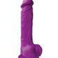 Colours Pleasures 8" Dildo w/Suction Cup - Purple