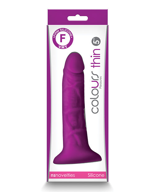 Colours Pleasures Realistic Dildo | 5" Big Dildo | Purple Thin Suction Cup Dildo