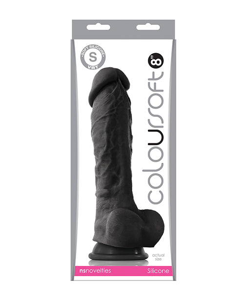 ColourSoft 8" Big Black Dildo | Soft Realistic Dildo | Suction Cup Dildo