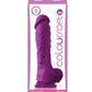 ColourSoft 8" Big Dildo | Purple Silicone Big Dildo | Suction Cup Dildo