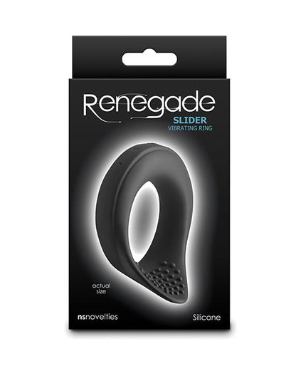 Renegade Slider Vibrating Cock Ring - Black