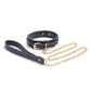 Bondage Couture Vinyl Collar and Leash - Blue