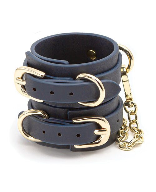 Bondage Couture Vinyl Wrist Cuff - Blue