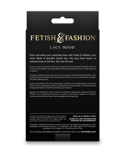 Fetish & Fashion Lace Hood - Black