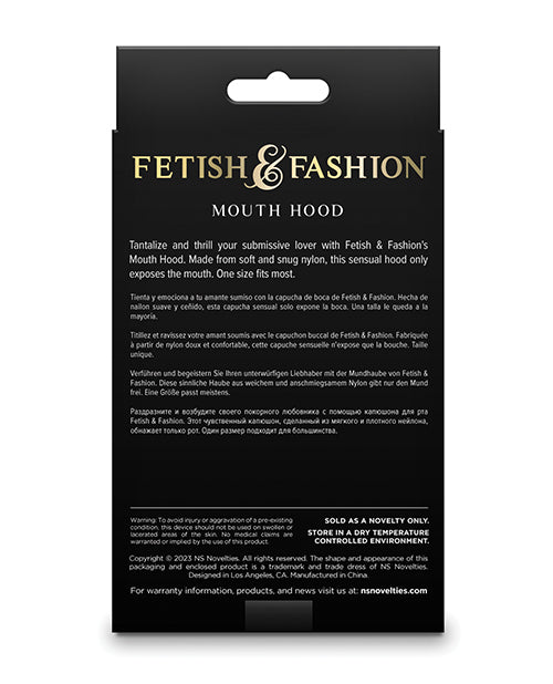 Fetish & Fashion Mouth Hood - Black