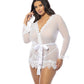 Provence Short Robe - White 1X/2X