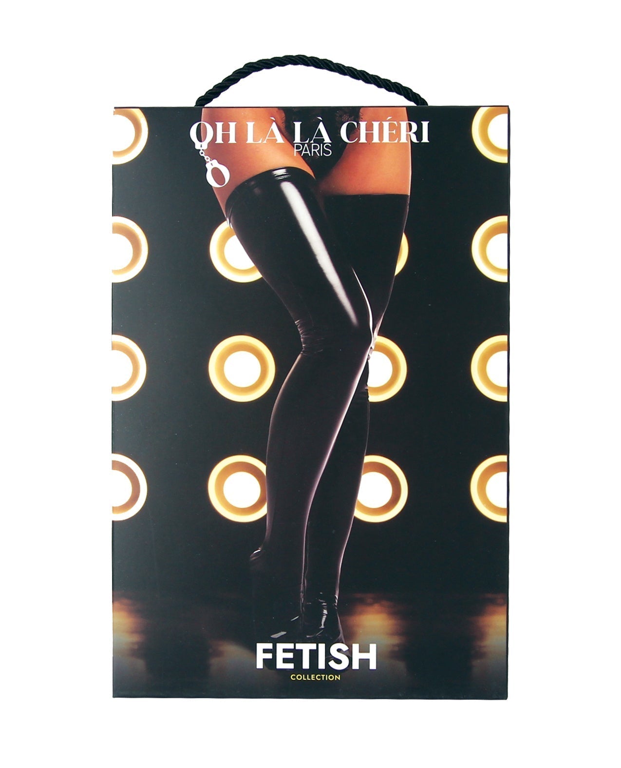 FETISH Vinyl Thigh Highs  Black MD