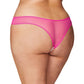 Crotchless Thong w/Pearls Hot Pink 1X/2X