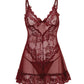 Valentine Lacey Babydoll w/G-String - Zinfandel 1X/2X