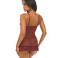 Valentine Lacey Babydoll w/G-String - Zinfandel LG