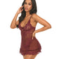 Valentine Lacey Babydoll w/G-String - Zinfandel MD