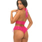 Maylah Mesh & Lace Halter 2 pc Set - Pink L/XL