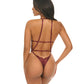 Lina Lace Halter Teddy - Zinfandel L/XL