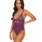 Katana Mesh & Lace Teddy - Purple L/XL