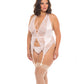 Noah Soft Cup Merrywidow w/Garter Straps & G-String Peach Whip 1X/2X