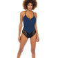 Claribel Ribbed Jersey Romper Estate Blue/Black L/XL