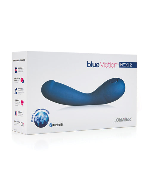 OhMiBod Bluetooth Vibrator | Nex 2 2nd Generation App Controlled Vibrator | Navy Phone Vibrator