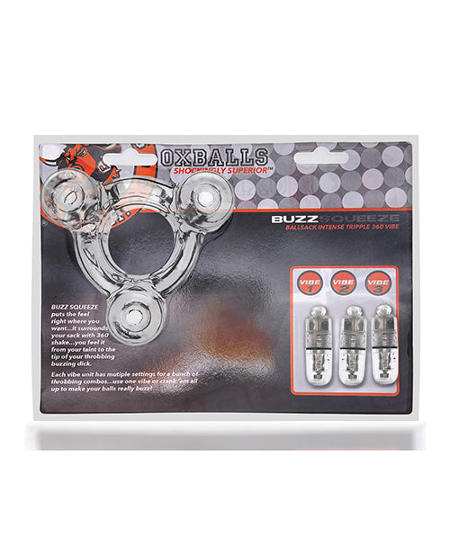 Oxballs Buzz Squeeze Ballstretcher Vibe - Clear