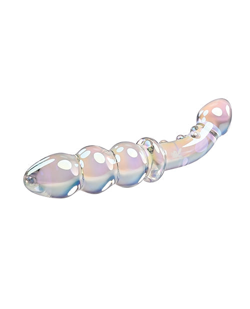 Playboy Pleasure Anal Dildo | Clear Jewels Double Dildo | Glass Dildo with Anal Beads