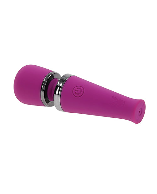 Playboy Pleasure Mic Drop Petite Wand Vibrator - Fuschia