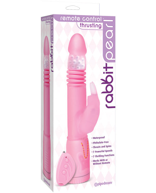 Pearl Remote Control Vibrator | Pink Thrusting Vibrator | 7X Rabbit Vibrator | Best Vibrator for Women