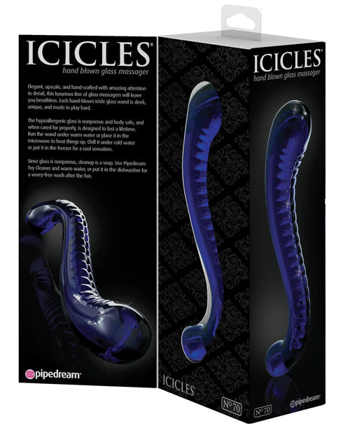 Icicles No 70 Realistic Dildo | Hand Blown Glass Dildo | G-Spot Big Dildo | Purple Large Dildo