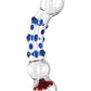 Icicles No 18 Big Dildo | Hand Blown Glass Dildo Massager | Clear Blue Knobs Large Dildo