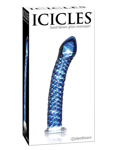 Icicles No 29 Realistic Dildo | Hand Blown Glass Dildo | Clear Big Dildo | Ridged Large Dildo