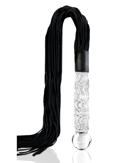 Icicles No 38 Realistic Dildo | Hand Blown Glass Dildo | Handled Bull Leather Whip Flogger