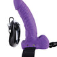 Fetish Fantasy Series 7" Vibrating Hollow Strap On w/Balls - Purple