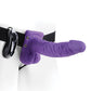 Fetish Fantasy Series 7" Vibrating Hollow Strap On w/Balls - Purple