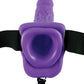 Fetish Fantasy Series 7" Vibrating Hollow Strap On w/Balls - Purple