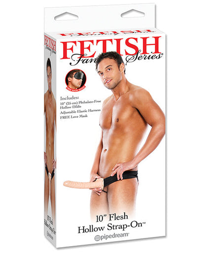 Fetish Fantasy Series 10" Hollow Strap On - Flesh