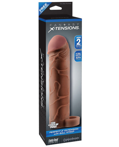 Fantasy X-tensions Perfect 2" Extension w/Ball Strap - Brown