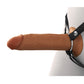 Fantasy X-Tensions Elite 8" Silicone Hollow Strap-on w/Harness - Brown